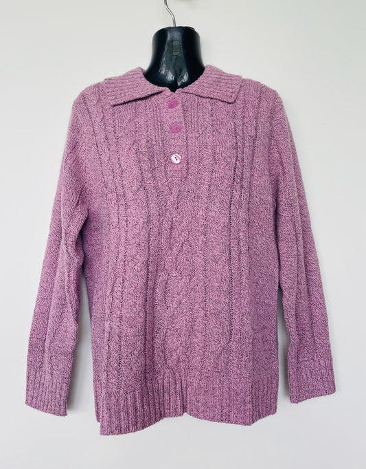 Classic Pink Collared Sweater