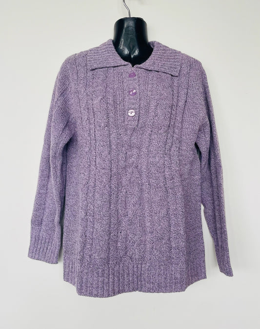 Classic Purple Collared Sweater